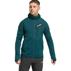 adidas Terrex - Terrex Techrock CW+ Wind Hooded Fleece - Fleecejacke