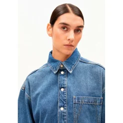 ARMEDANGELS - Women's Oversized Denim Shirt Dress - Kleid