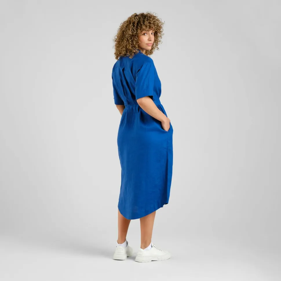 DEDICATED - Women's Shirt Dress Ripa Linen - Kleid