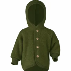 Engel - Kinder Kapuzenjacke mit Holzknöpfen - Wolljacke