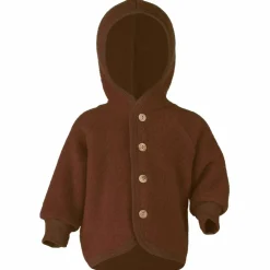 Engel - Kinder Kapuzenjacke mit Holzknöpfen - Wolljacke