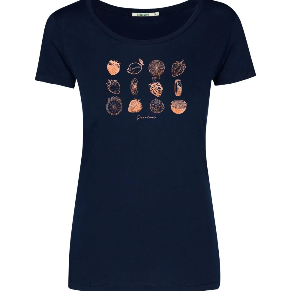 GreenBomb - Women's Bike Strawberry Loves T-Shirt - T-Shirt