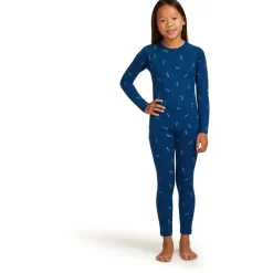 Icebreaker - Kid's Merino 200 Oasis L/S Crewe Snow Day - Merinounterwäsche