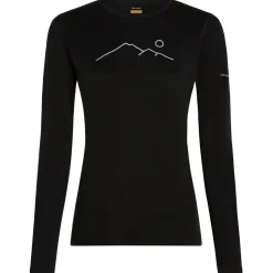 Icebreaker - Women's Merino 200 Oasis L/S Crewe Rainer Ridge - Merinounterwäsche
