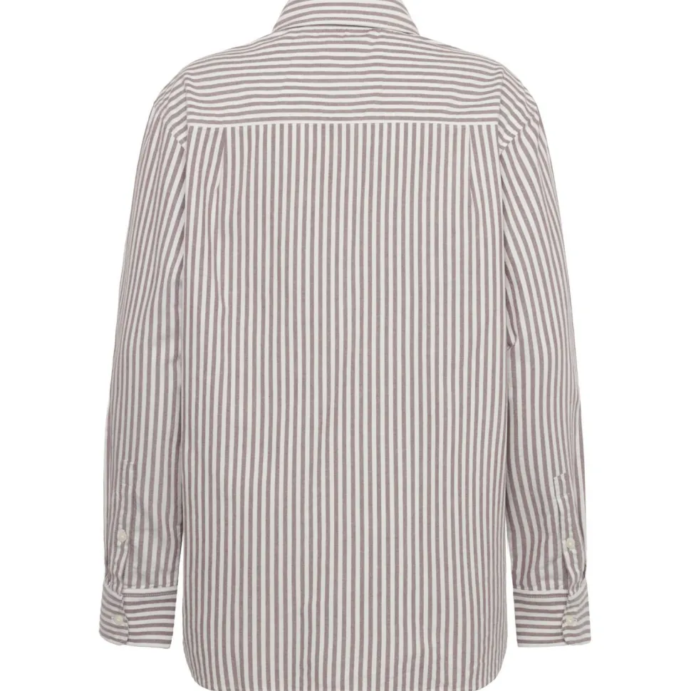 KnowledgeCotton Apparel - Women's Oxford Striped Boyfriend Fit Shirt - Hemd