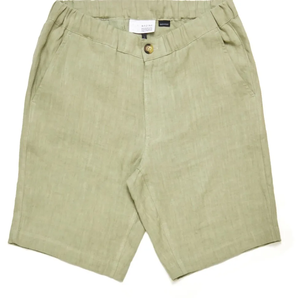 Mazine - Regular Linen Shorts - Shorts