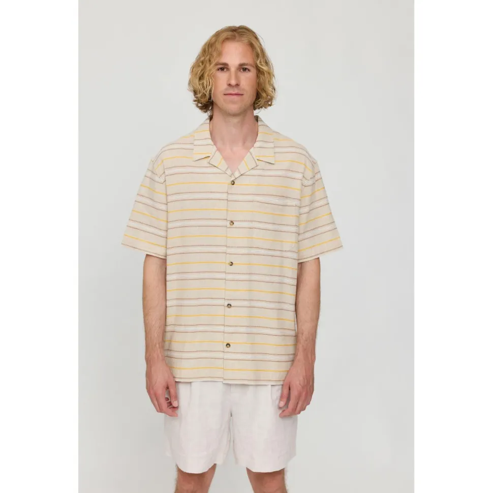 Mazine - Striped Linen-Mix Resort Shirt - Hemd