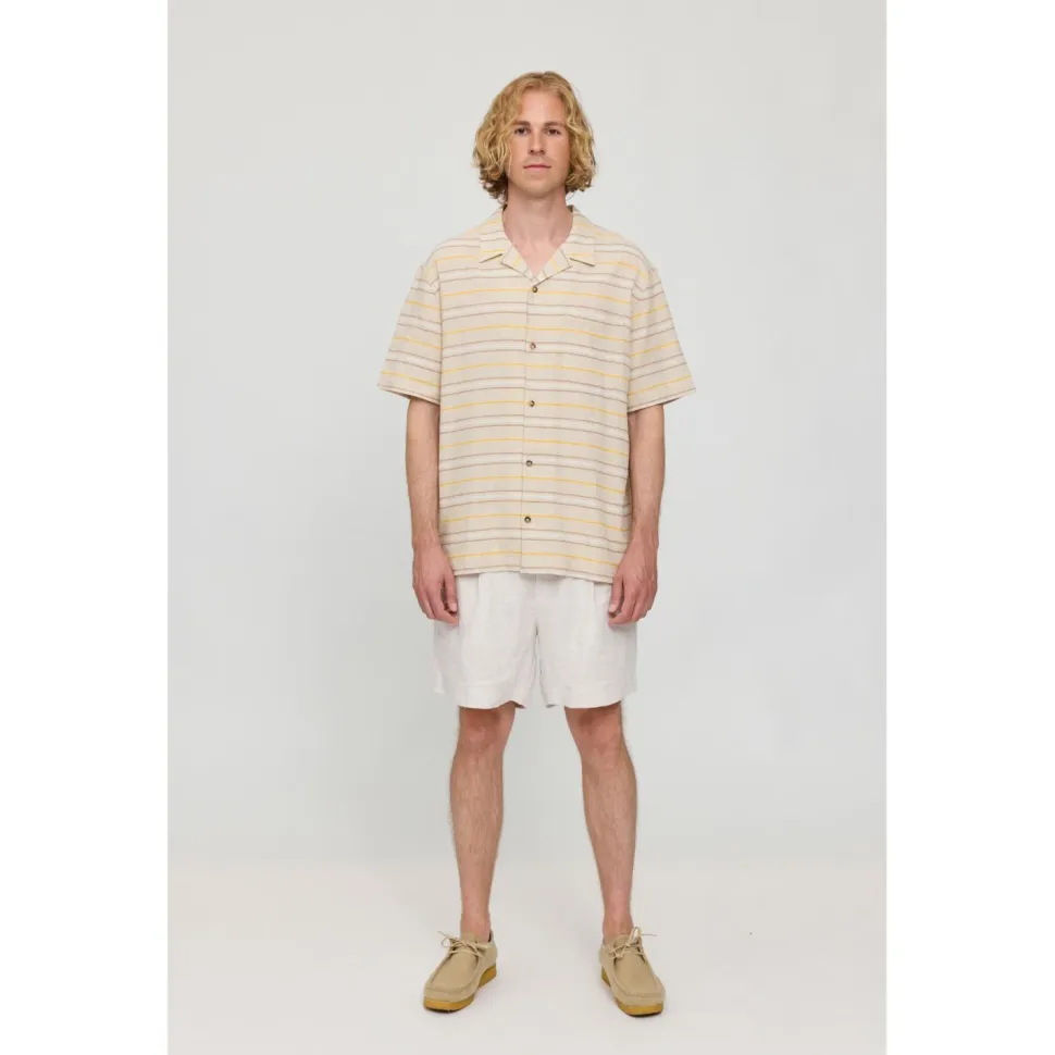 Mazine - Striped Linen-Mix Resort Shirt - Hemd