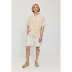 Mazine - Striped Linen-Mix Resort Shirt - Hemd