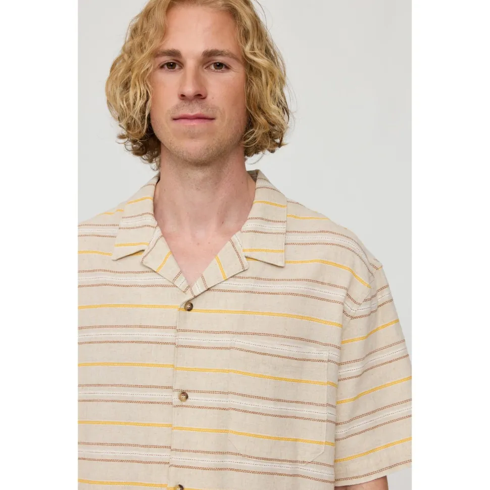 Mazine - Striped Linen-Mix Resort Shirt - Hemd
