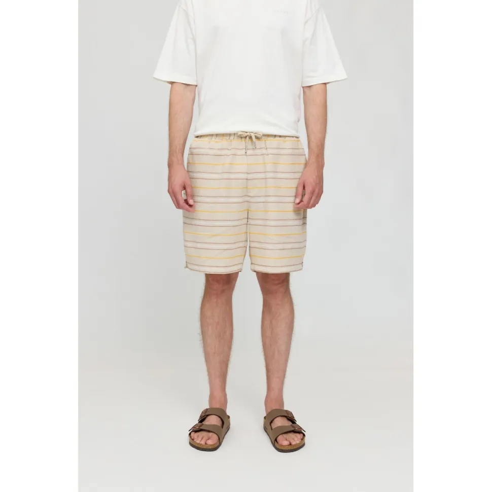 Mazine - Striped Linen-Mix Shorts - Shorts