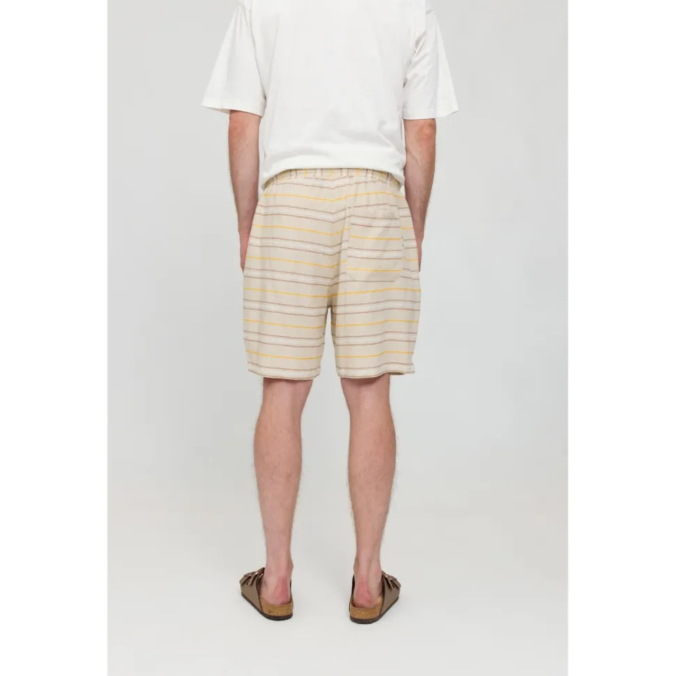 Mazine - Striped Linen-Mix Shorts - Shorts