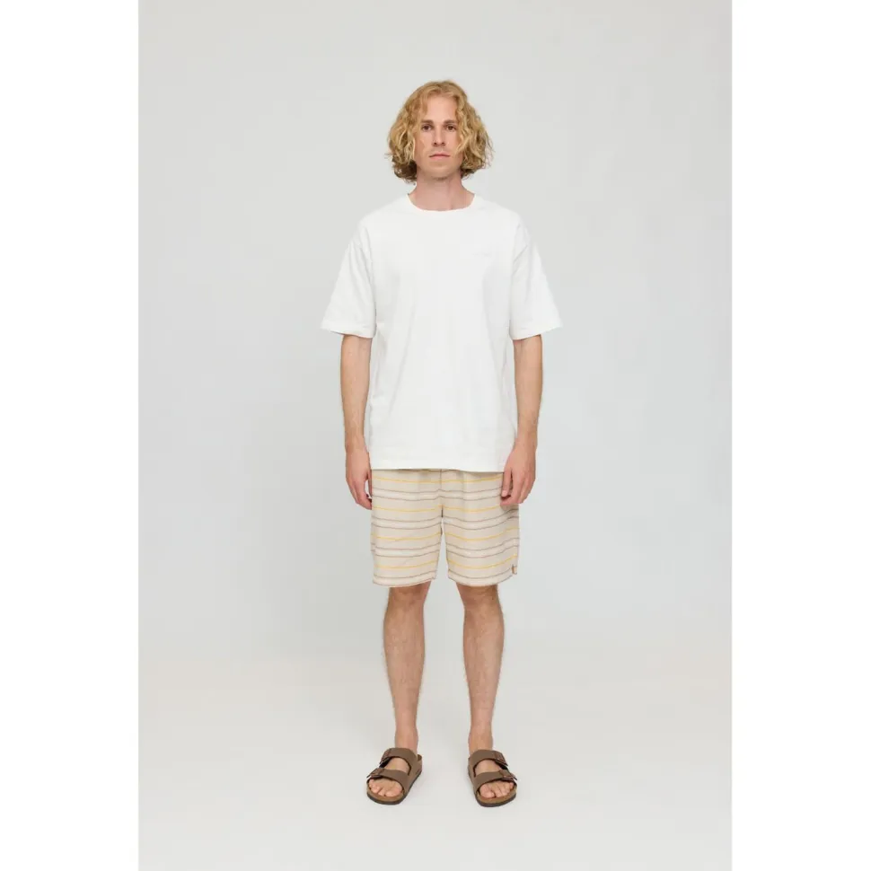 Mazine - Striped Linen-Mix Shorts - Shorts