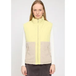 Mazine - Women's Fabric Blocking Vest - Fleeceweste