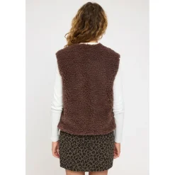 Mazine - Women's Faux-Fur Vest - Fleeceweste