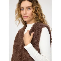 Mazine - Women's Faux-Fur Vest - Fleeceweste