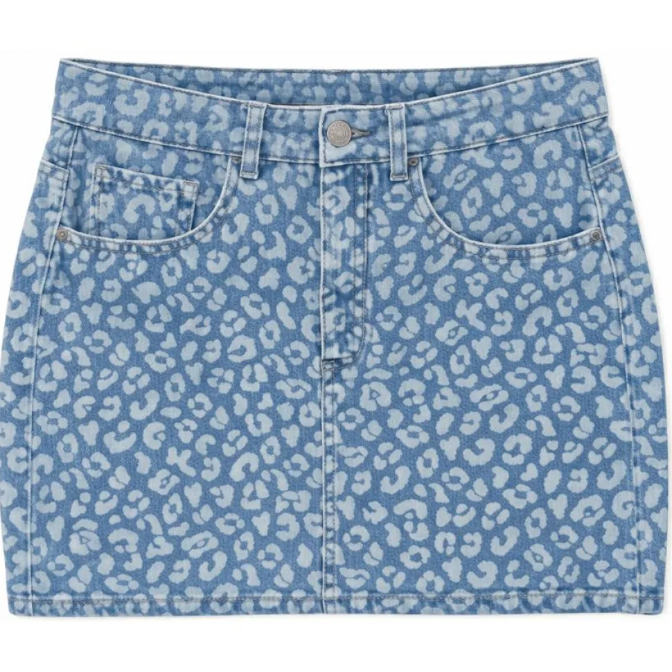 Mazine - Women's Printed Denim Mini Skirt - Rock