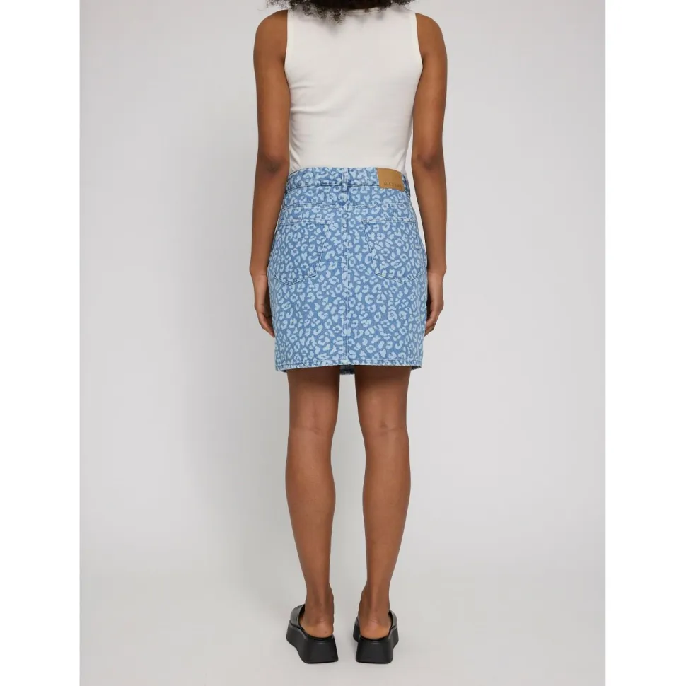 Mazine - Women's Printed Denim Mini Skirt - Rock
