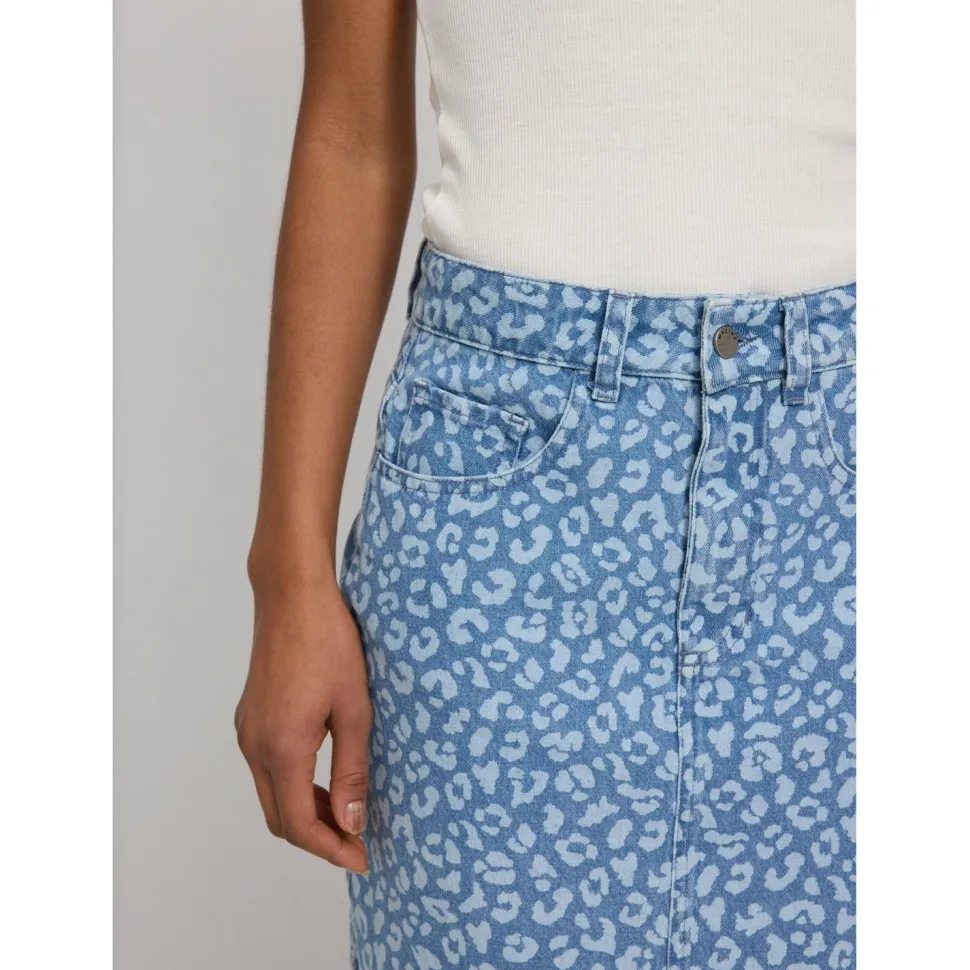 Mazine - Women's Printed Denim Mini Skirt - Rock