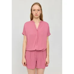 Mazine - Women's V-Neck Blouse - Bluse