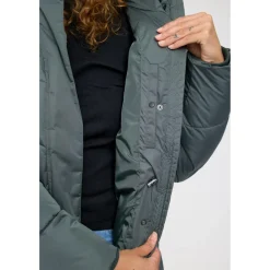 Mazine - Women's Waves Quilt Puffer Coat - Mantel