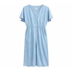 Mazine - Women's Wide Leg Tencel Jumpsuit - Jumpsuit
