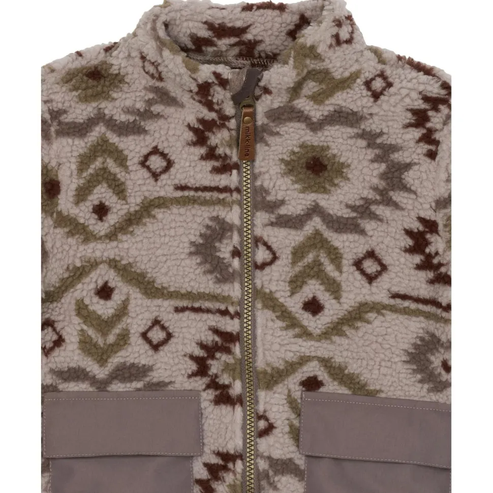 Mikk-Line - Kid's Teddy Mix Jacket AOP - Fleecejacke