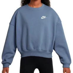 Nike - Girl's Club Fleece Boxy Crew-Neck Sweatshirt - Pullover
