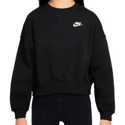 Nike - Girl's Club Fleece Boxy Crew-Neck Sweatshirt - Pullover