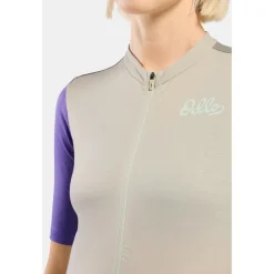 Odlo - Women's Essential Heritage Print Shirt S/S FZ - Radtrikot