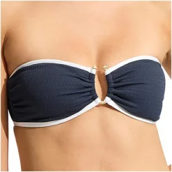 Seafolly - Women's Beach Bound Ring Front Bandeau - Bikini-Top