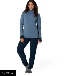 Stoic - Women's MerinoFleece260 FlenSt. Half Zip with Hood - Merinohoodie