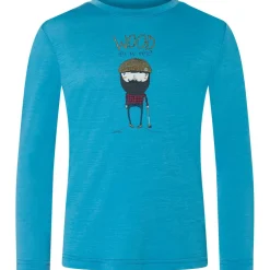super.natural - Kid's Wood Crafti L/S - Merinoshirt