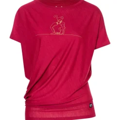 super.natural - Women's Cat Yoga Loose Tee - Merinoshirt