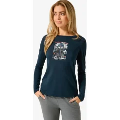 super.natural - Women's Crazy Mouse L/S - Merinoshirt