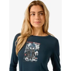 super.natural - Women's Crazy Mouse L/S - Merinoshirt