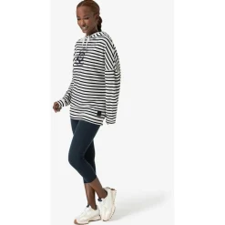 super.natural - Women's Feel Good Stripe Hibiskus Bio Hoodie - Hoodie