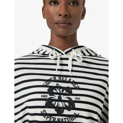 super.natural - Women's Feel Good Stripe Hibiskus Bio Hoodie - Hoodie