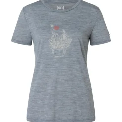 super.natural - Women's Flowerhands Tee - Merinoshirt