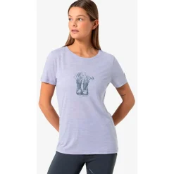super.natural - Women's Flower Boots Tee - Merinoshirt