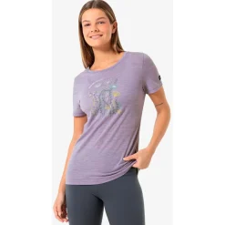 super.natural - Women's Rock Flowers Tee - Merinoshirt