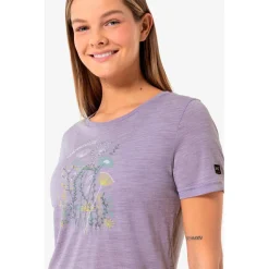super.natural - Women's Rock Flowers Tee - Merinoshirt