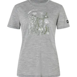 super.natural - Women's Rock Flowers Tee - Merinoshirt