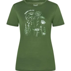 super.natural - Women's Rock Flowers Tee - Merinoshirt