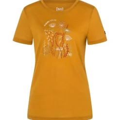 super.natural - Women's Rock Flowers Tee - Merinoshirt