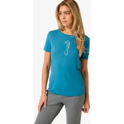 super.natural - Women's Sea Horse Tee - Merinoshirt