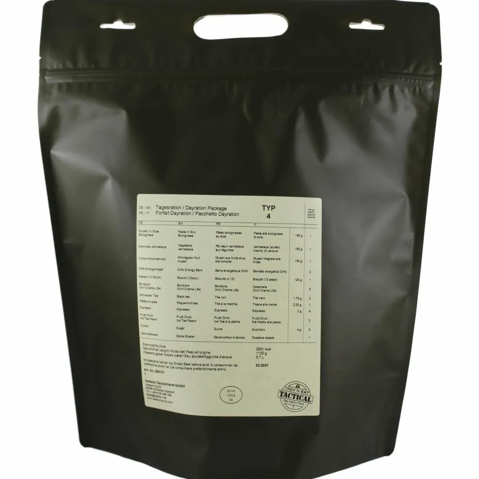 Trek'n Eat - Day Ration Pack Typ 4 Vegetarisch Tactical