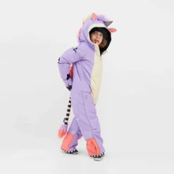 WeeDo - Kid's Unido Lila Einhorn Schneeanzug - Overall